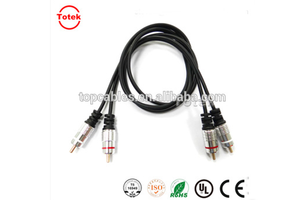 High grade 3.5mm srereo male to 2rca male cable